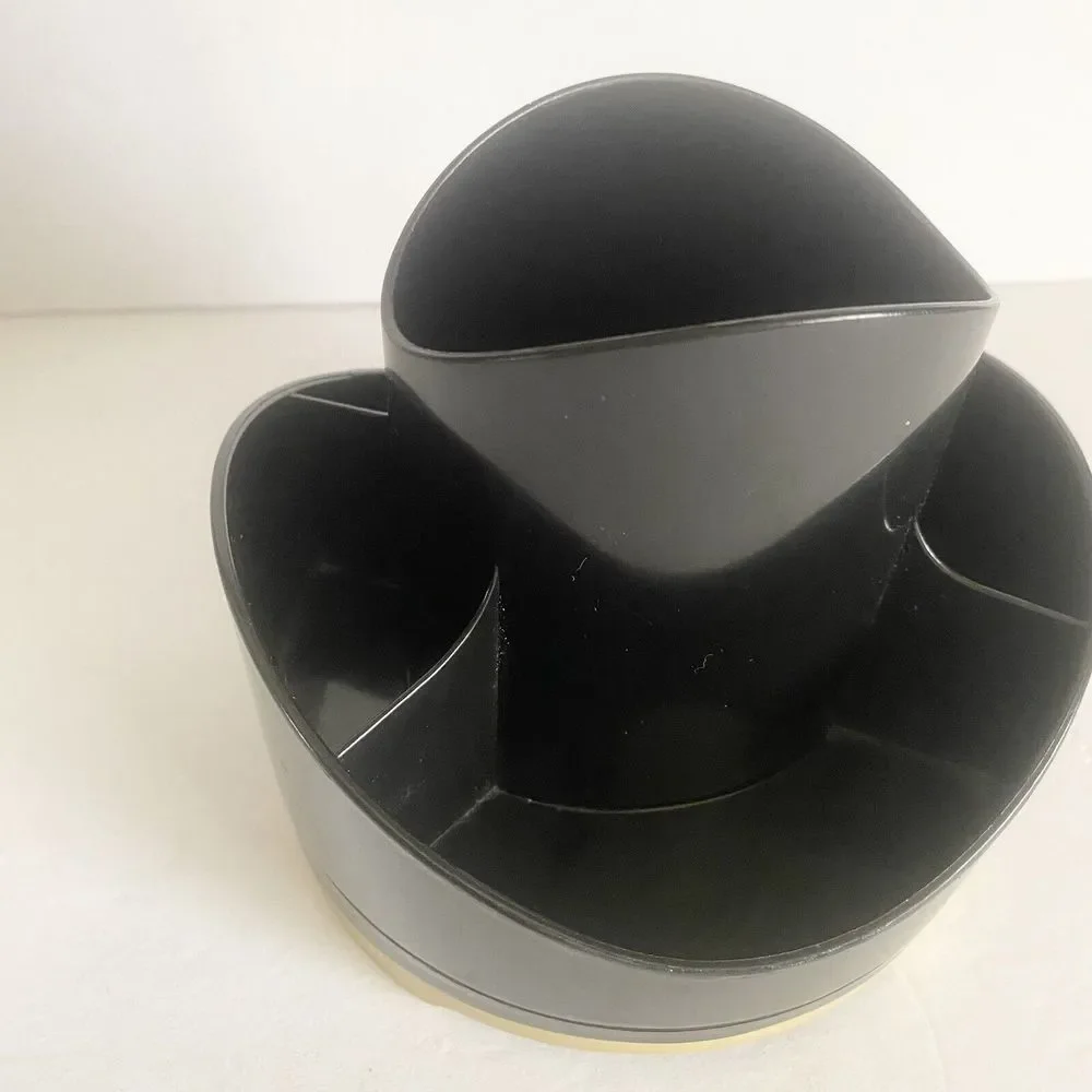 Storex Desk Top Organizer Rubber‎ Grip Rotary Sorter Pencil Holder 5 Compartment
